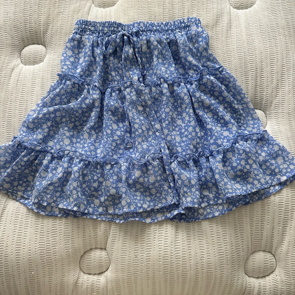 Floral Blue Skirt